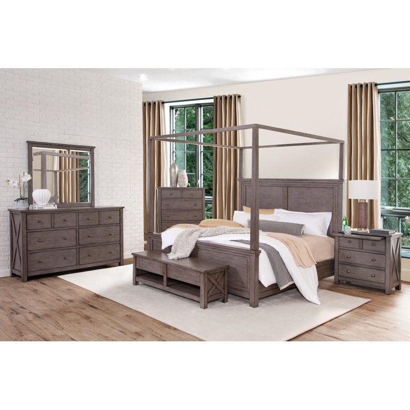 Avalon Furniture Queen Low Profile Canopy Bed Wayfair